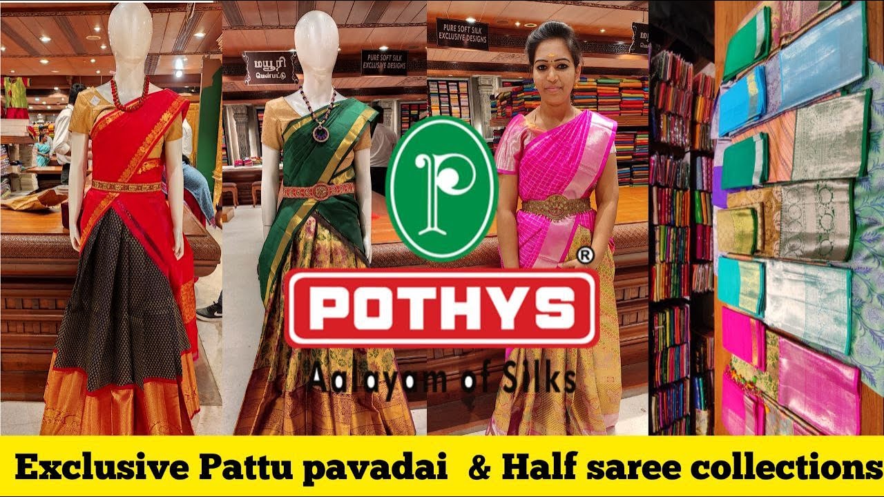 Grand Half Saree 2023 Collections 🙌 | Pothys - Coimbatore - YouTube