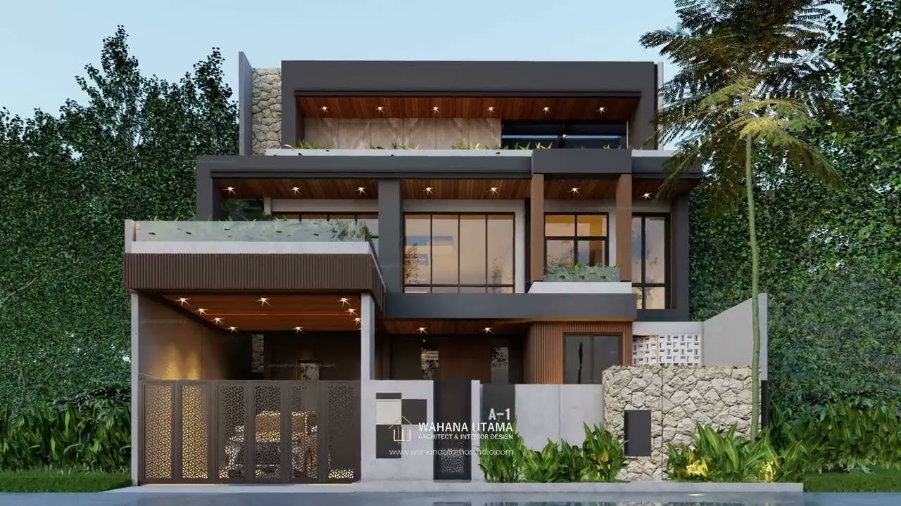 Desain Rumah Mewah Lahan 20x40 di Samarinda - Ibu Christine