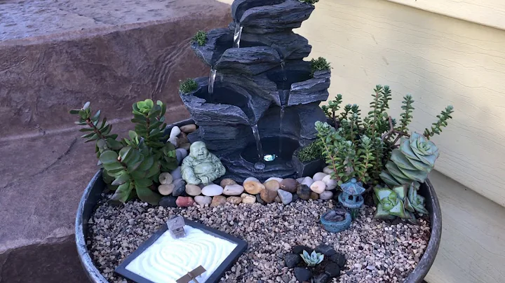 Cute Idea for Succulent Fairy Garden # 14 ; Zen & Water Fountain Garden - DayDayNews