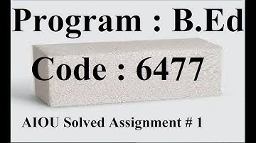 AIOU Code 6477 Solved Assignment No 1 Spring 2024 | Baloch Academy