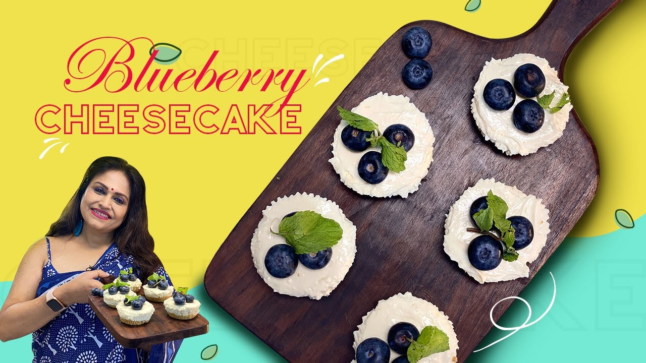 Best Blueberry Cheese Cakes - Made with Biscuits - Homemade Easy & Quick Recipe | Ananya Banerjee