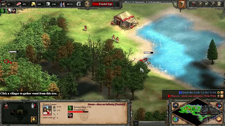 Age of Empires 2: Definitive Edition - 1v1 skirmish vs Extreme AI on Coastal