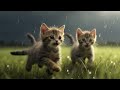 😺 cute kitten got rained on - poor cute kitten - nature sound rain 💦.