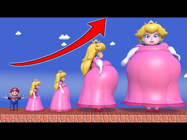 Super Sized Princess Peach: Evolution of Fat Peach class=