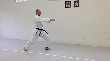 Inside Block back stance, Jab, Reverse Punch front stance | IKD Testing Syllabus videos 2013