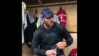 Alexander Ovechkin taping stick before NHL All Star Game festivities - January 28, 2018