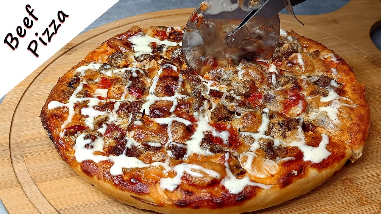 Beef Pizza Without Cheese | Homemade Beef Pizza Recipe for Beginners