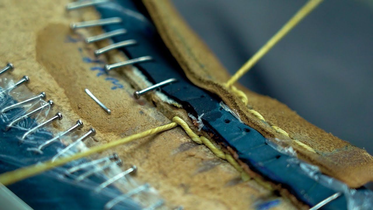 Пришивание РАНТА | РУЧНОЕ изготовление ОБУВИ | КУРСЫ по ПОШИВУ обуви ...