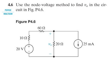 Problem 4.6 (Nilsson Riedel) Electric Circuits 11th Edition - Node-Voltage Method