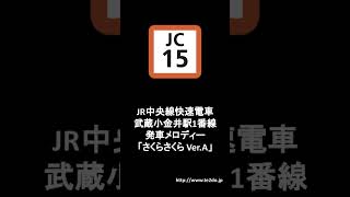 JR中央線快速電車武蔵小金井駅1番線発車メロディー「さくらさくら Ver A」