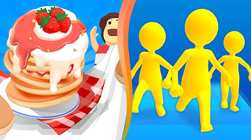 Pancake Run Vs Join & Clash Game Mobile Walkthrough New Update All Level Trailers iOS,Android GN9E41