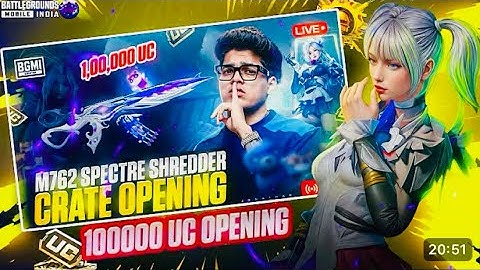 100K UC NEW M762 SPECTRE SHREDDER CRATE OPENING I LEVEL 7 MAXOUT M762 😱 @JONATHANGAMINGYT #bgmi 