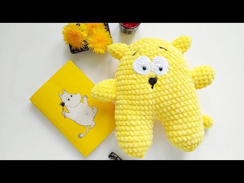 Плюшевый Кот Саймон крючком