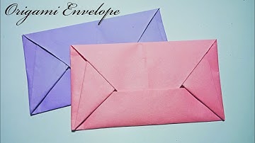 Super Easy ORIGAMI Fancy Envelope TUTORIAL - Without GLUE and TAPE - DIY Origami ENVELOPE