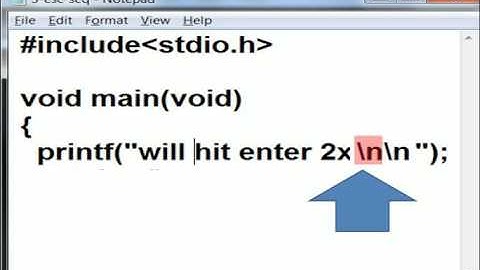 Visual Studio C Language 04 Escape Sequence