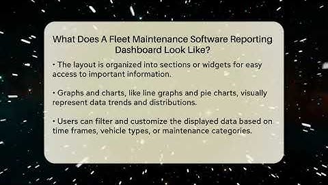 What Does A Fleet Maintenance Software Reporting Dashboard Look Like? - Talking Tech Trends