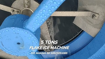 How does 5 tons flake ice machine to make ice?