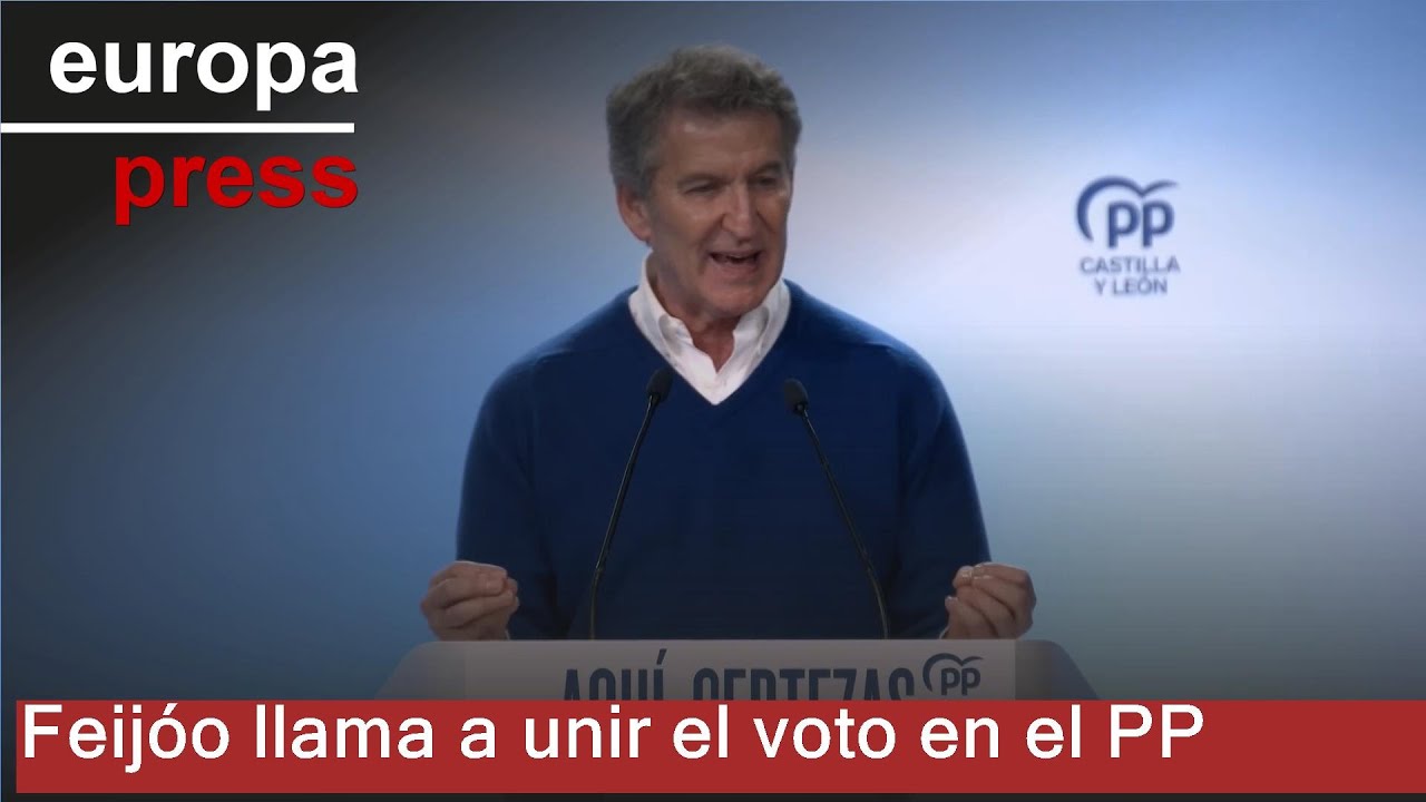 Feijóo llama a unir el voto en el PP: 