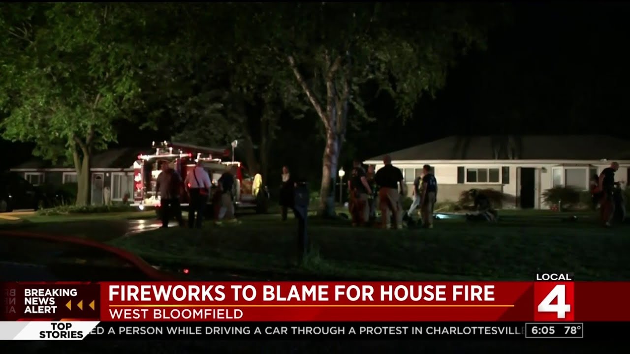 West Bloomfield house fire caused by fireworks YouTube