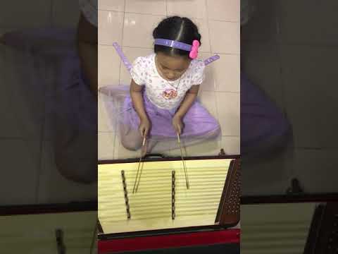บรรเลงขิมเพลงลาวจ้อย โดยน้องมินนี่