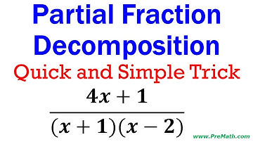 Find Partial Fraction Decomposition - Quick and Simple Trick
