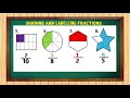 Mathematics  grade 4 shading  labelling fractions