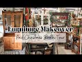 Farmhouse hutch makeover  christmas vintage booth tour  furniture makeover