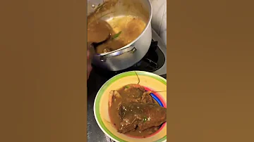 I Got Home I Met The Pepper Soup That My Mother Prepared For Me And I Eat It With Eba For Dinner 