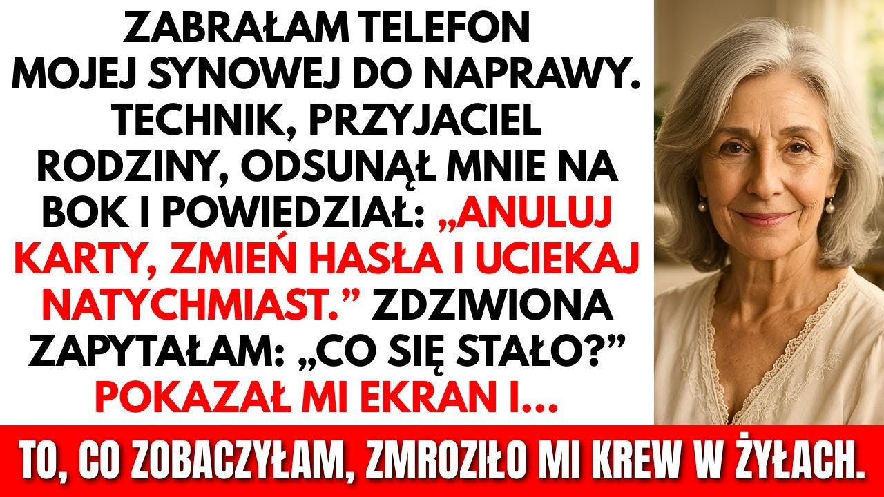Zaniosłam telefon mojej synowej do naprawy. Technik powiedział: „Anuluj swoje karty i uciekaj!”