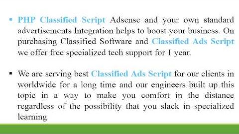 Classified Script -  PHP Classified Script  - Classified Ads Script