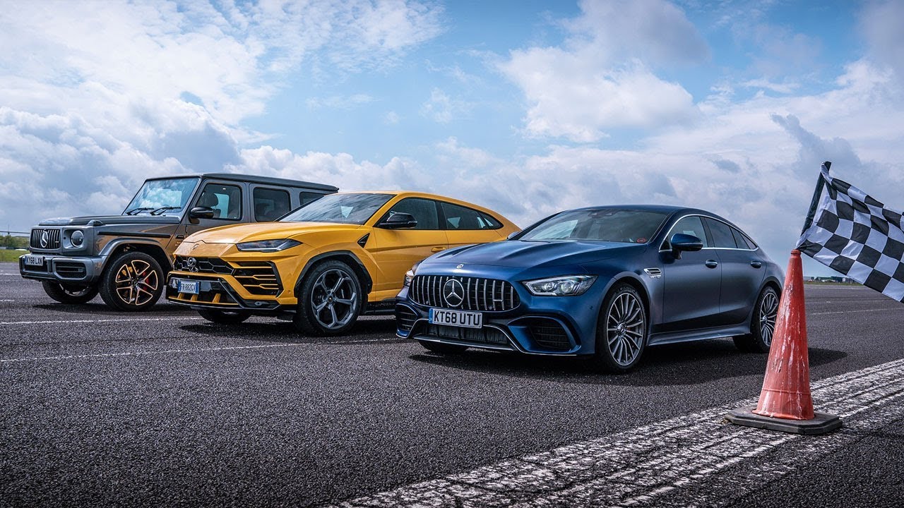 Lamborghini Urus vs Merc G63 vs Merc AMG GT 4dr | Drag Races | Top Gear