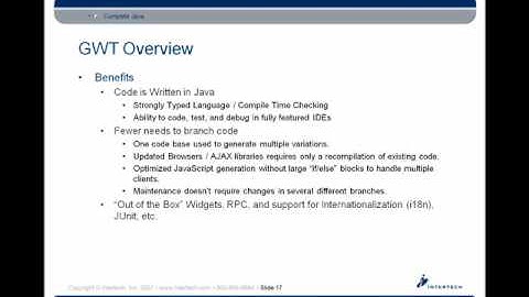 Intertech - Part 2a Google Web Toolkit (GWT) Training