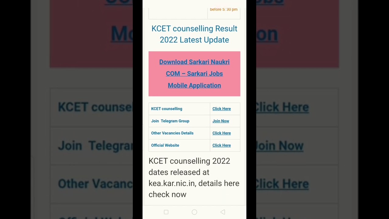 KCET counselling 2022 dates released at kea.kar.nic.in, details here check now - jobsriya.com