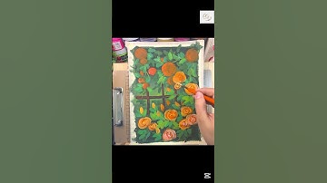 Cỏ Art / Gouache painting / flower painting / Vẽ hoa hồng bằng màu Gouache