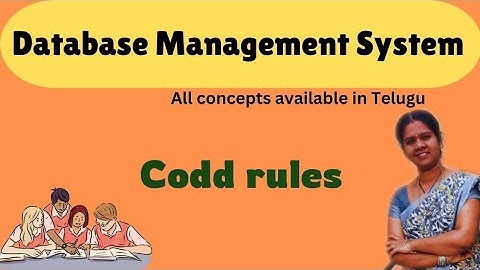 Codd rules in Relational data model || 19 ||Dbms in telugu