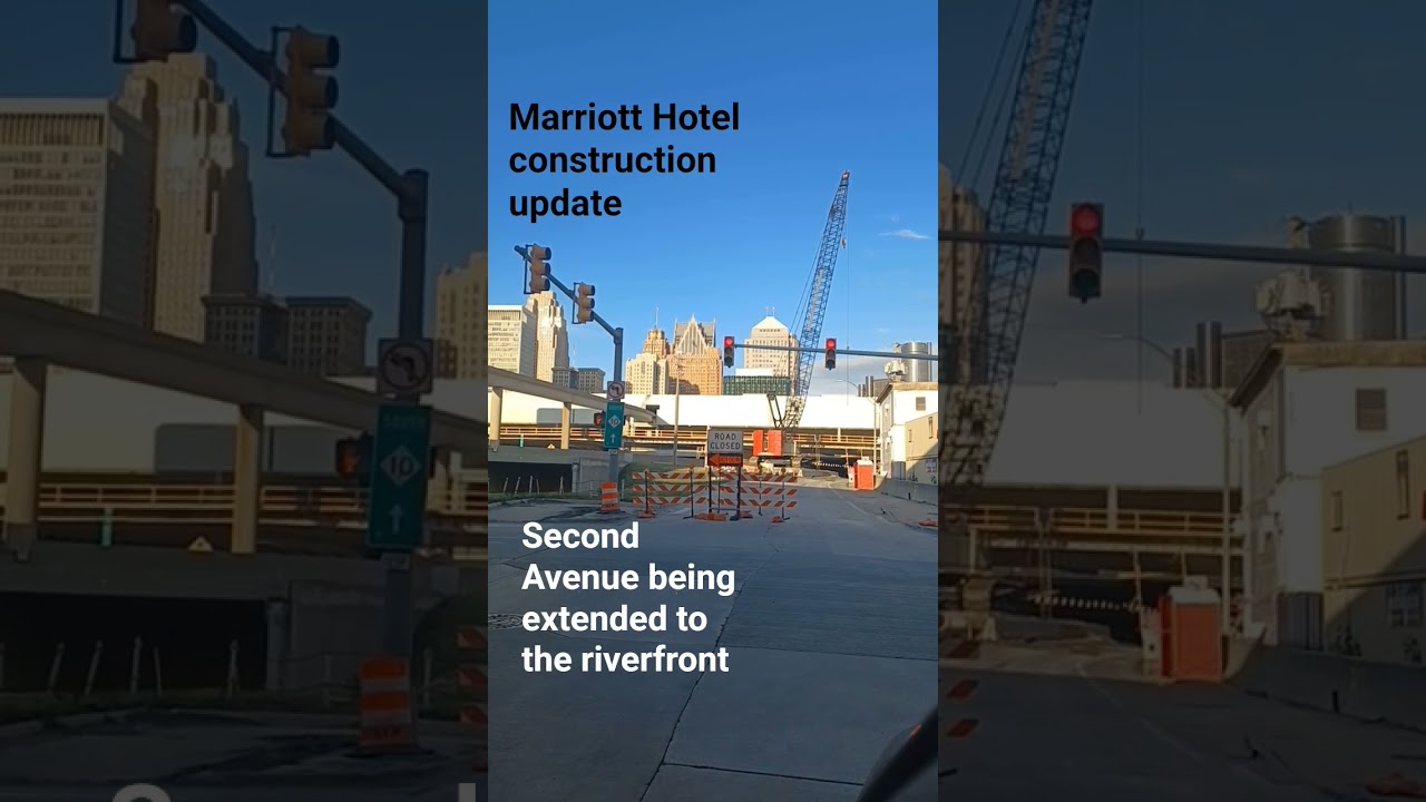 Marriott Hotel construction update. Glass installation. 