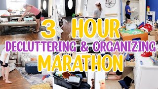 DECLUTTERING & ORGANIZING MOTIVATION MARATHON! 3 HOURS OF CLEANING MOTIVATION! HOW TO DECLUTTER!