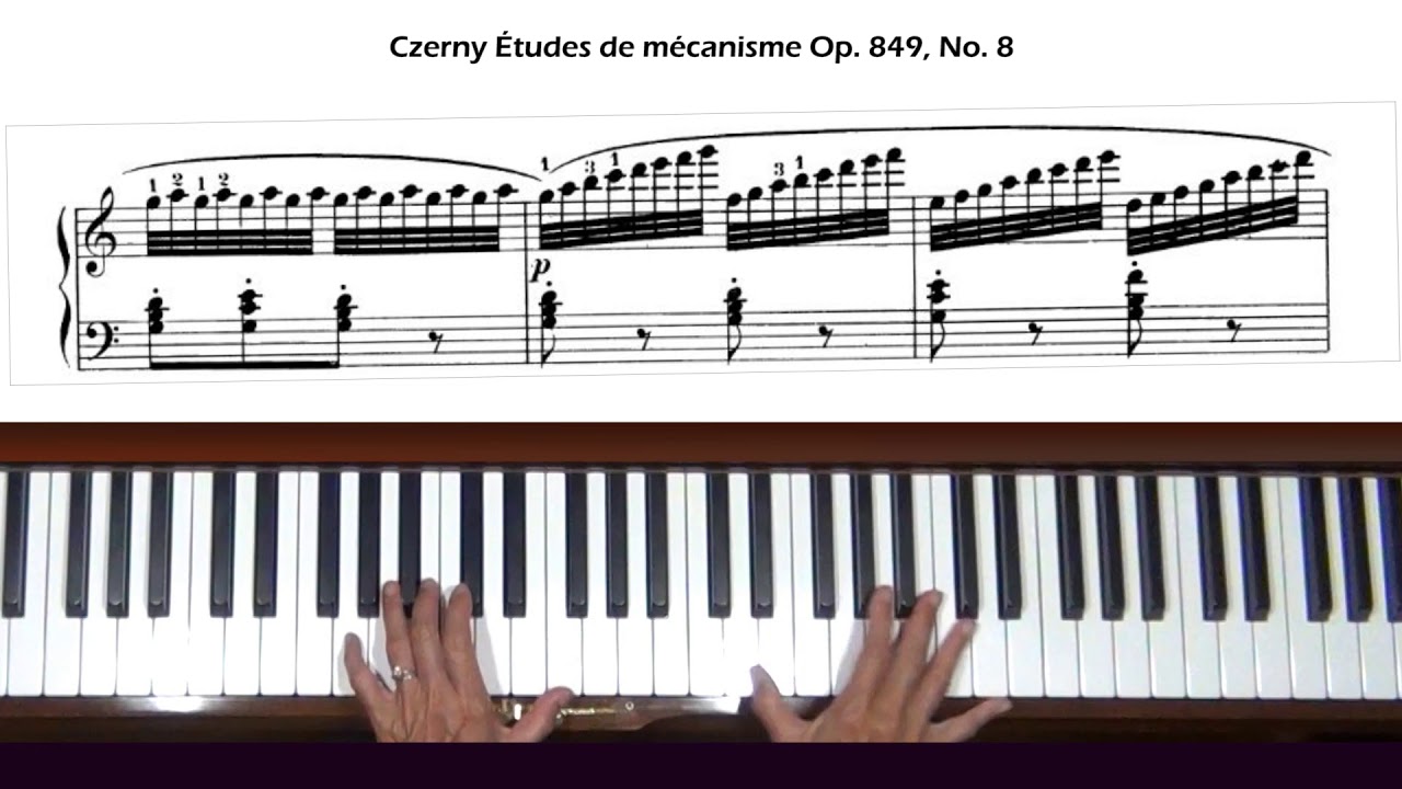 Czerny 30 Études de mécanisme Op. 849, No. 8 Piano Tutorial