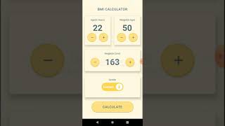 Project Demonstration | BMI Calculator Android App screenshot 2