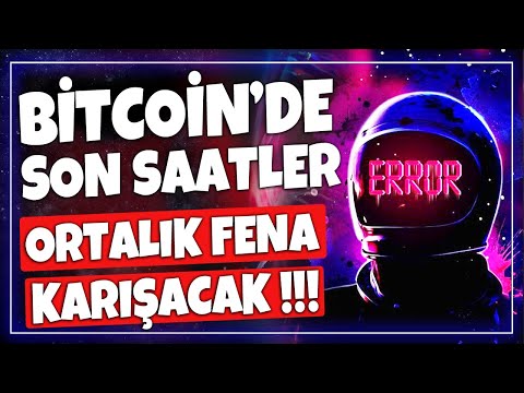 BİTCOİNDE SON SAATLER ORTALIK ÇOK KARIŞACAK!!! GÜNCEL ALTCOİN ANALİZİ!!! BTC SON DURUM #bitcoin