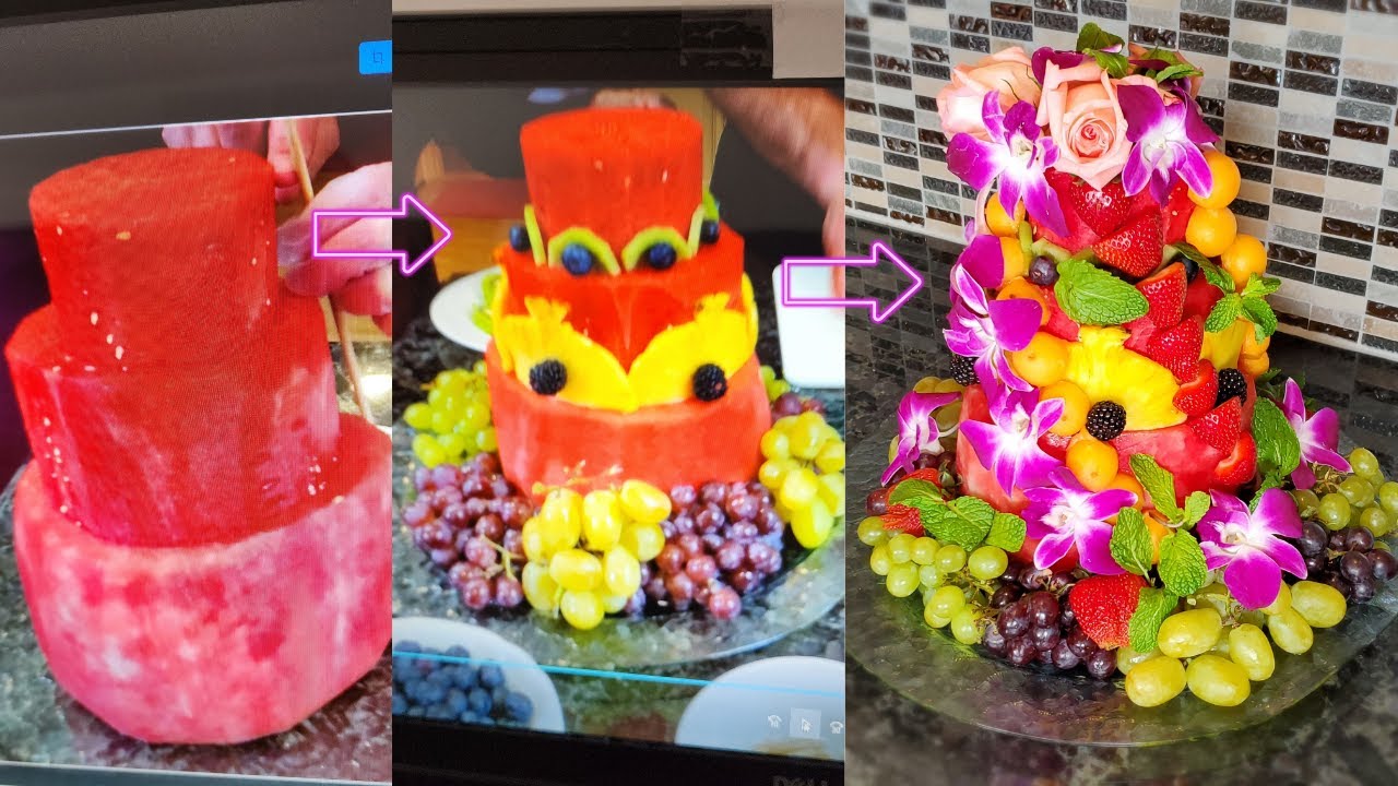 Healthy Fruit Platter Party Fruit Tower DIY Edible Arrangement for