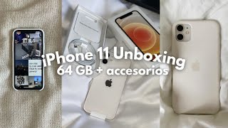 iPhone 11 unboxing en 2023 ☁ | 64gb blanco, accesorios y configuración ✨