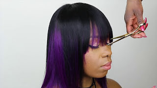 ⚡️1 Million views🪡Detailed🪡FULL HEAD WEAVE WITH BANGS FRINGE NO LEAVE OUT 2 METHODS- Timeless🕰️