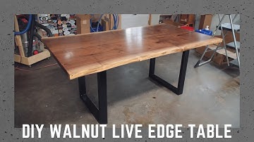 DIY Walnut Live Edge Table // Woodworking Project