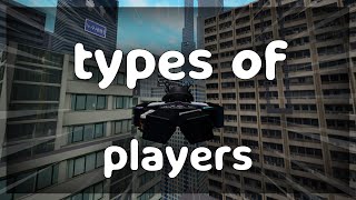 Roblox Parkour - Types of Wingsuit Players