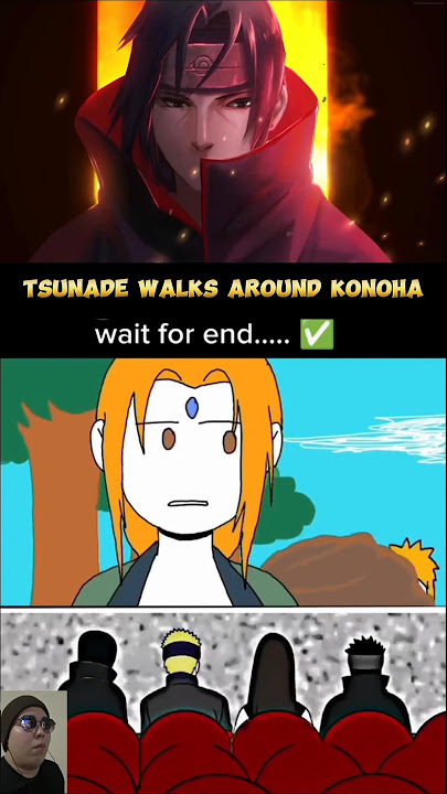 Tsunade walks around Konoha #naruto #anime #funny #moments #reaction #tsunade #shorts