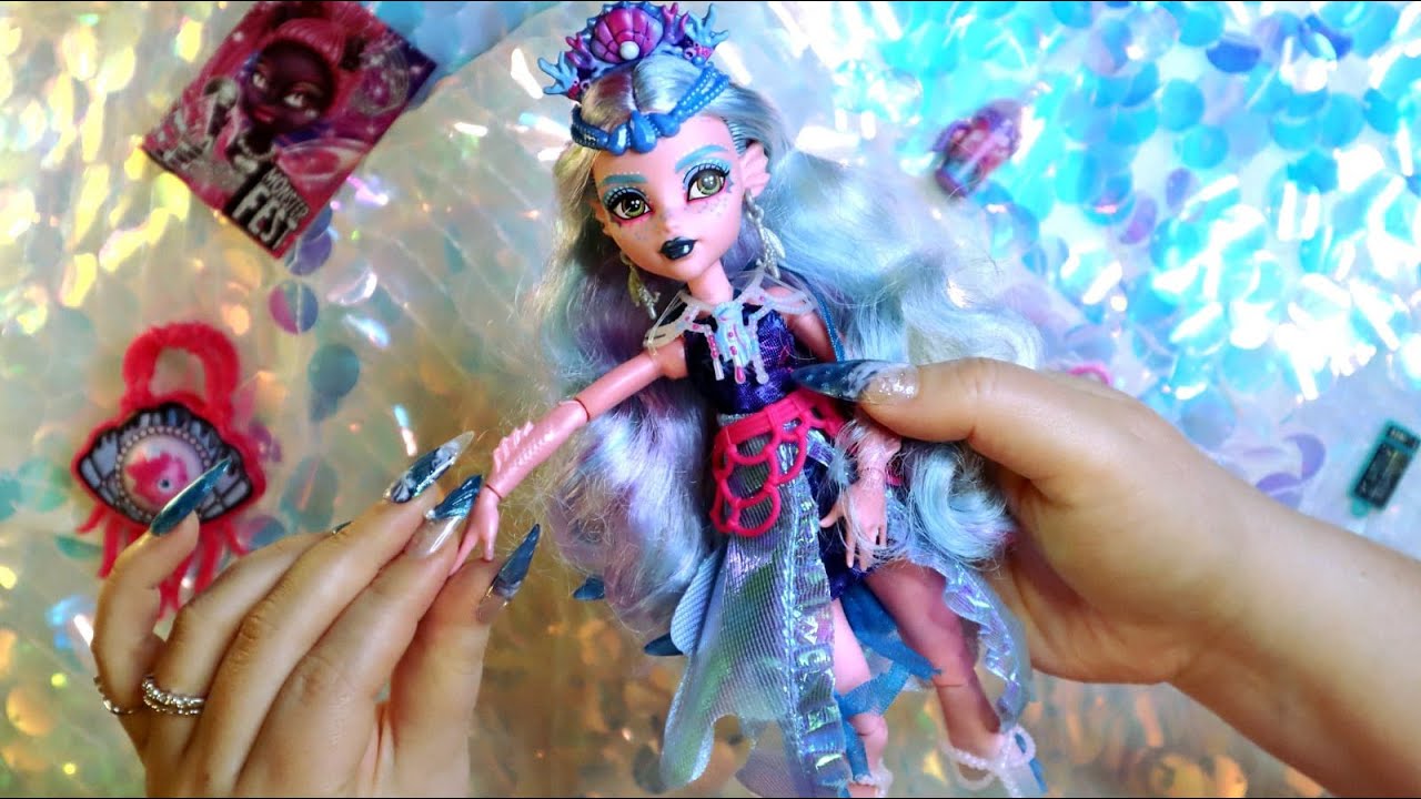 ASMR Doll Unboxing ✨ Monster High Monster Fest Lagoona Blue ✨ Tapping, Scratching