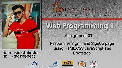 Design a Responsive Sign In and Sign Up page | web Project Task 01 | 1st Year | Java Institute