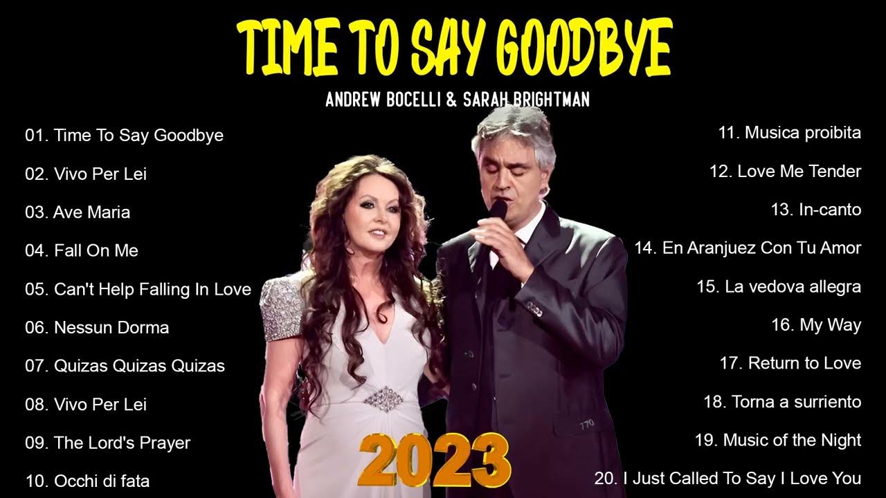 Andrea Bocelli & Sarah Brightman Greatest Hits Full Album 🔥 # ...