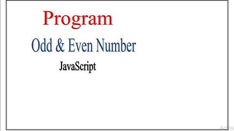 odd Number & Even Number program in hindi |JavaScript |Program
